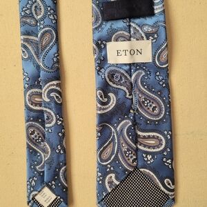 Eton Slim Blue Paisley Tie